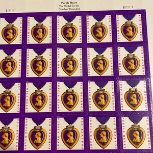 60 Purple Heart Forever Stamps